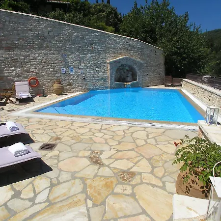 Traditional Stone Villa Olympia Viggla Exterior photo